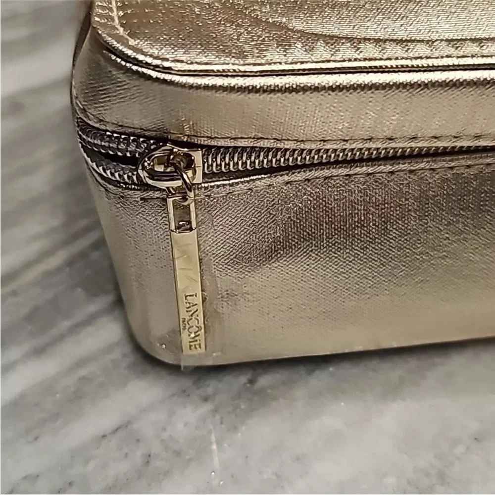 Lancôme   travel cosmetic gold bag